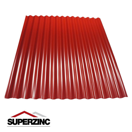 LAMINA DE ZINC CANAL CORRIENTE 18 PIES (5.4864M) ROJA SUPERZINC