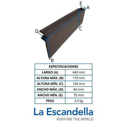 PLANUM REMATE LATERAL DERECHO MARRON KLINKER ESCANDELLA Q88MK