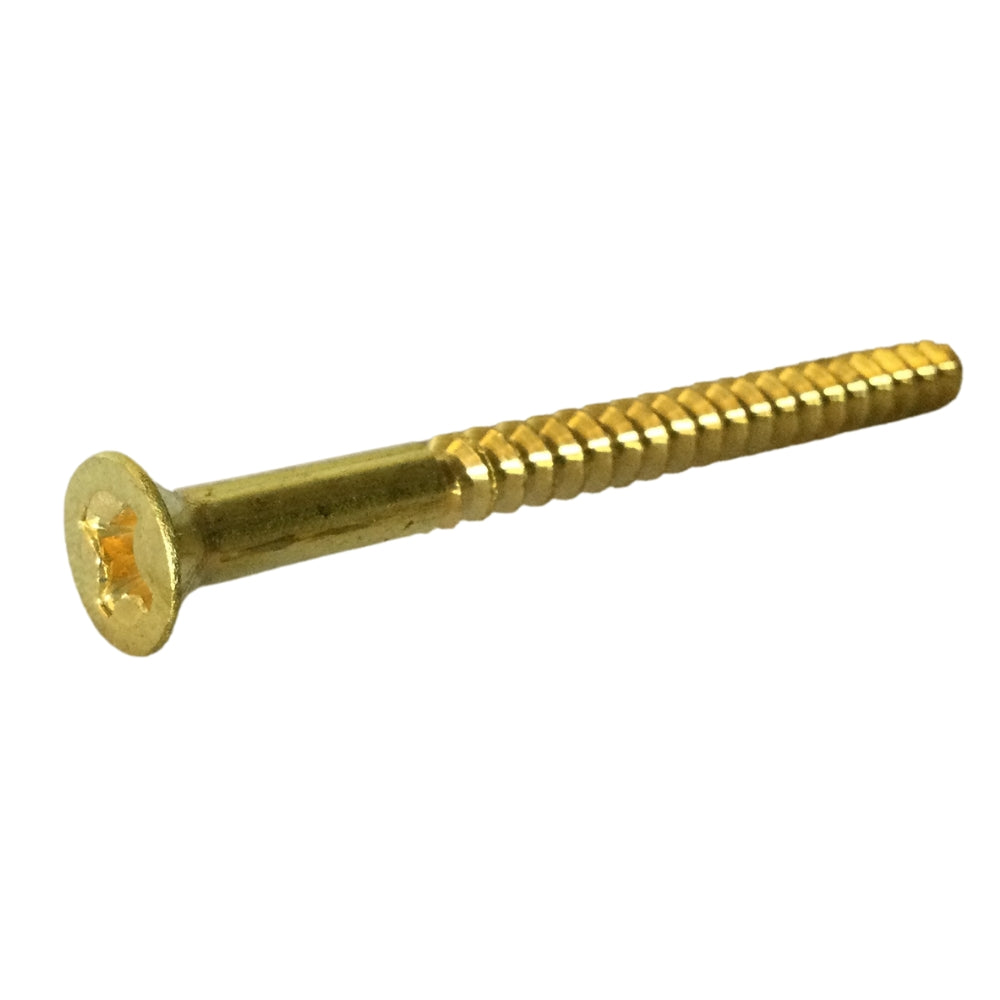 TORNILLO PARA MADERA CAB PLANA PHILLIPS LATON #10 x 2-1/2 PULGADAS