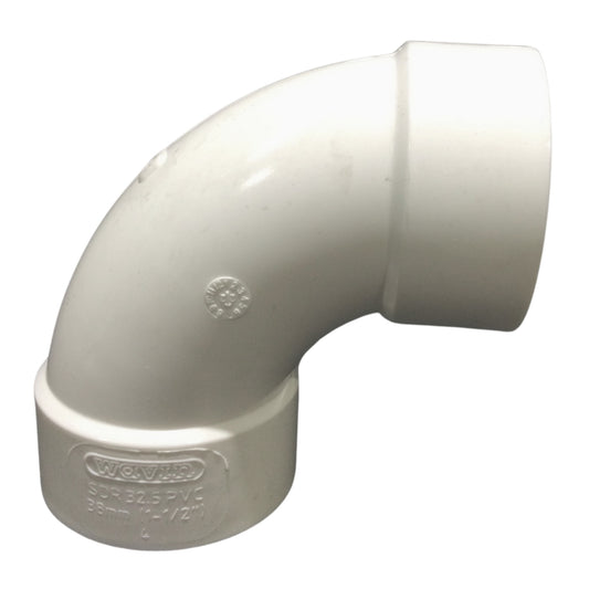 CODO 90° PVC DWV 38MM-1-1/2 PULGADAS SANITARIO LIVIANO C/C