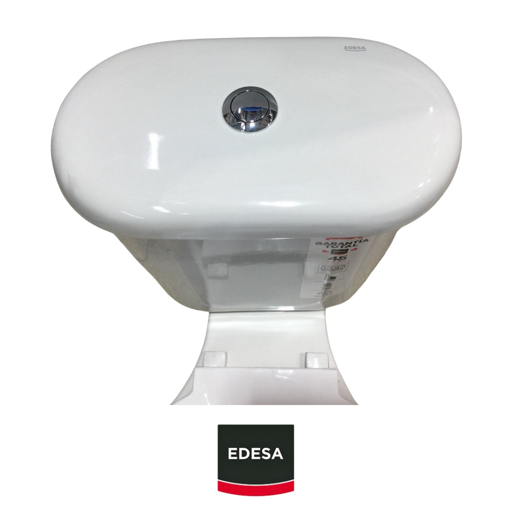INODORO DOS PIEZAS REDONDO COLOR BLANCO ANDES EDESA