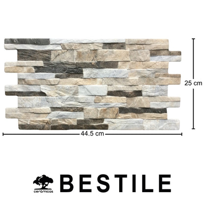 REVESTIMIENTO CERAMICO TEXAS CAFÉ MATE 25X44.50CM 1.45M2/CAJA