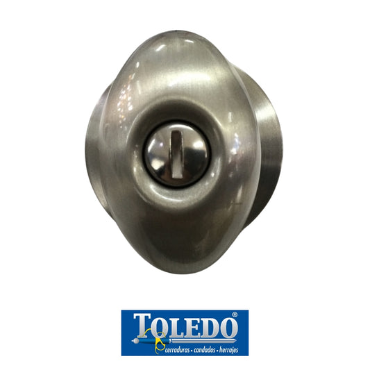 CERRADURA TOLEDO SANTIAGO BOTON SIN LLAVE SATIN NICKEL
