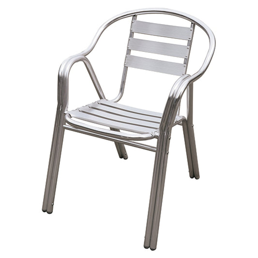 SILLA DE ALUMINIO TUBO REDONDO DOBLE BRAZO MH3-33 MH3-33-1