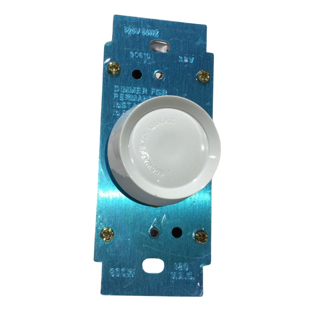 DIMMER GIRATORIO UNIVERSAL 600W 120V BLANCO