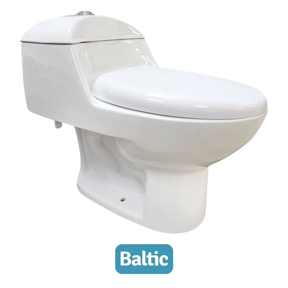 INODORO UNA PIEZA ELONGADO COLOR BLANCO BALTIC SR-1002