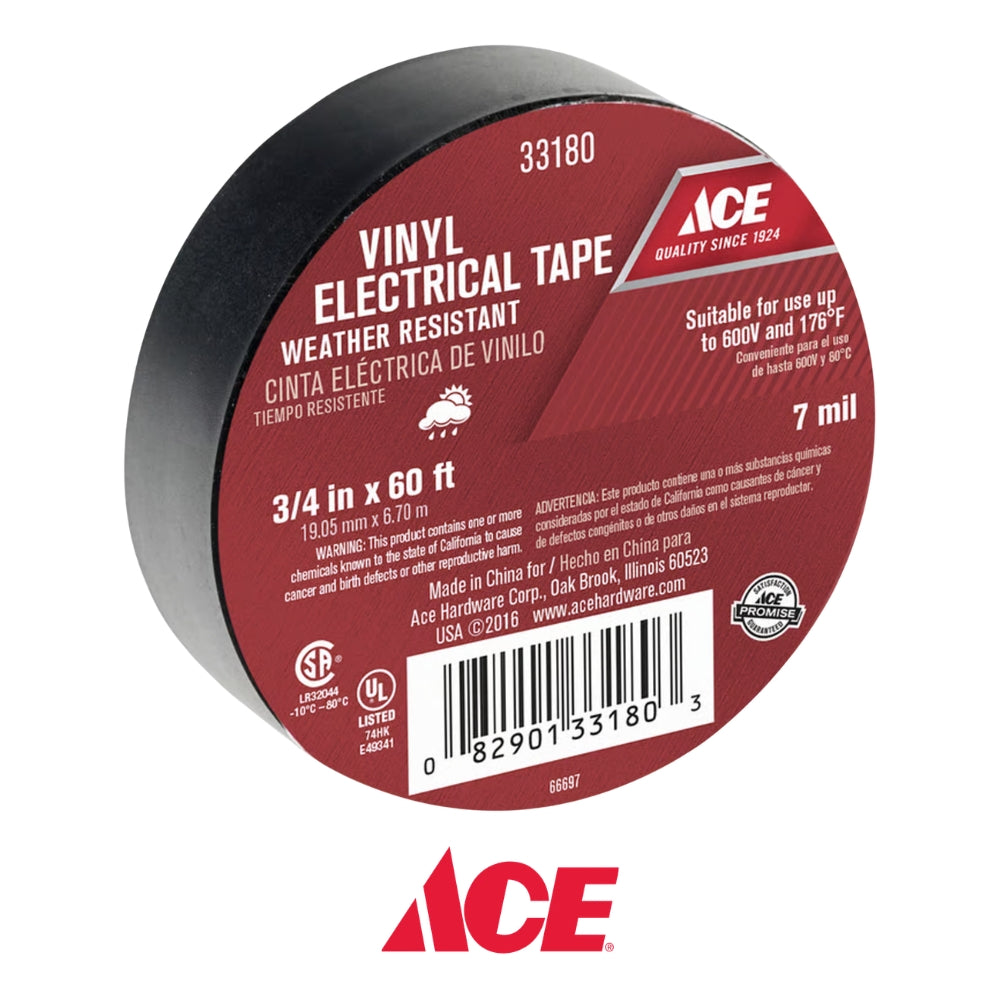 TAPE ELECTRICO 3/4 IN X 60 PIES NEGRO