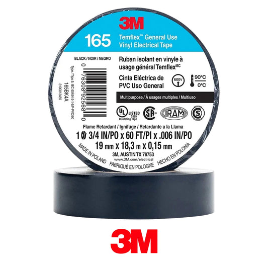 CINTA ADHESIVA (TAPE ELECTRICO) TEMFLEX 3/4 IN X 60 PIES NEGRO