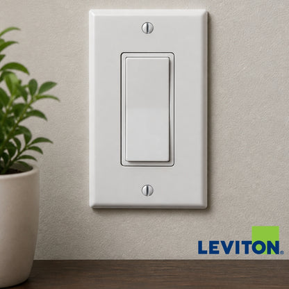 TAPA DECORA SENCILLA BLANCA LEVITON