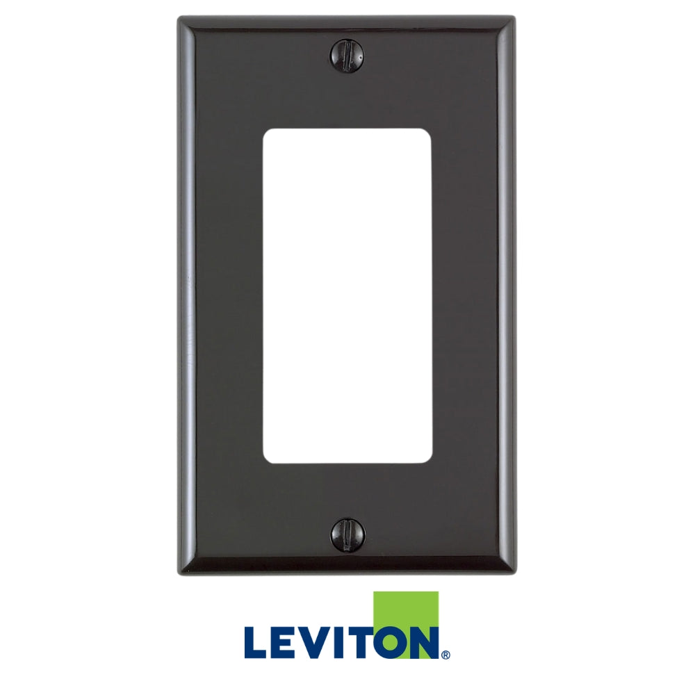 TAPA DECORA NEGRA SENCILLA LEVITON
