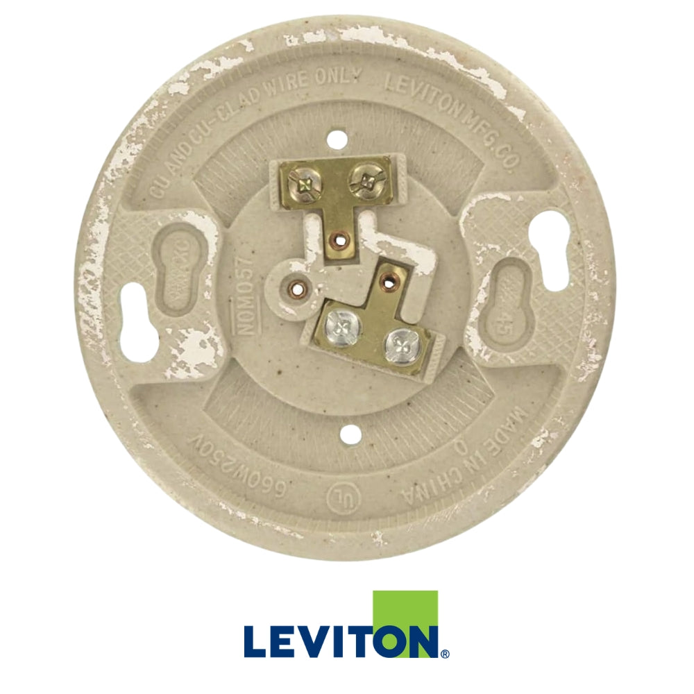 ROSETA DE PORCELANA SIN CADENA LEVITON 49875