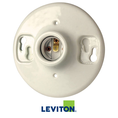 ROSETA DE PORCELANA SIN CADENA LEVITON 49875