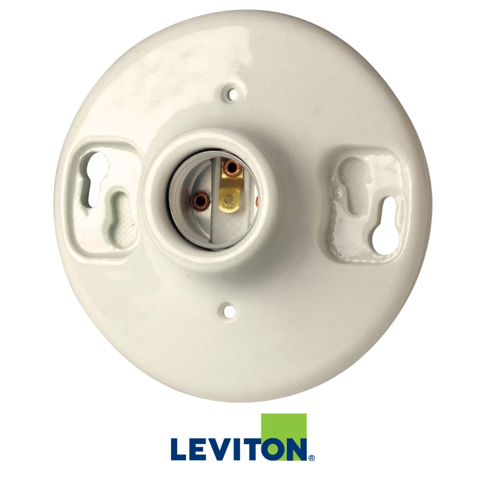 ROSETA DE PORCELANA SIN CADENA LEVITON 49875