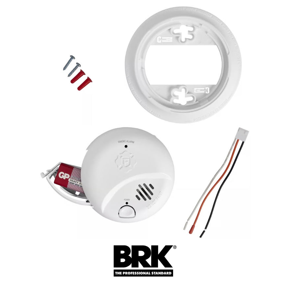 DETECTOR DE HUMO BRK CABLEADO CON BATERÍA DE RESPALDO 5050044
