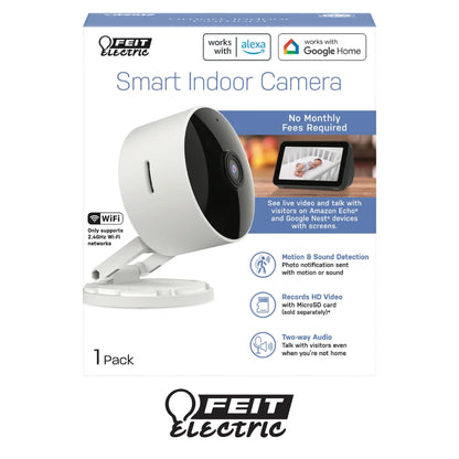 CÁMARA DE SEGURIDAD INTELIGENTE FEIT SMART HOME PARA INTERIORES CON ENCHUFE CAM1/WIFI
