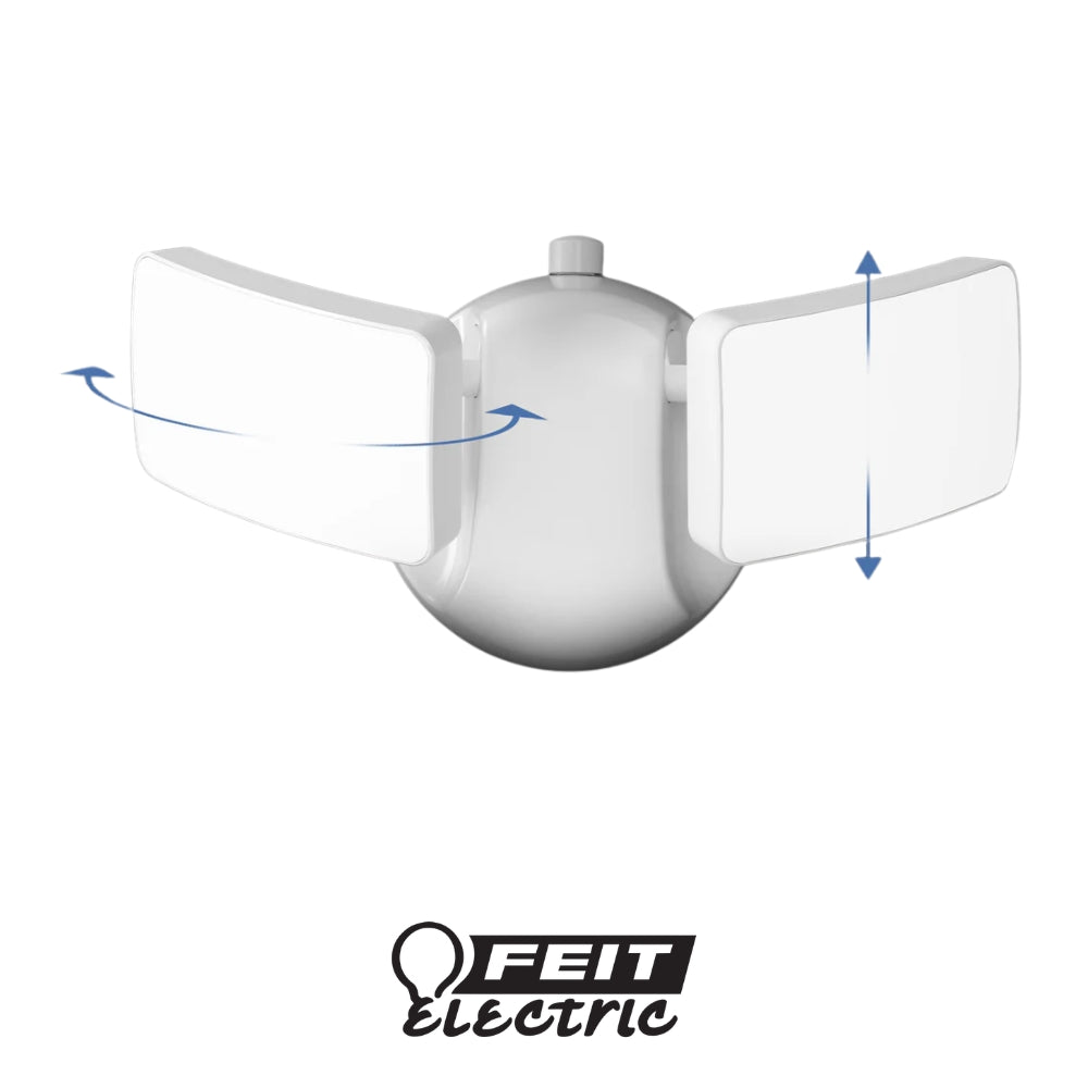 LAMPARA DE SEGURIDAD LED BLANCA DUSK TO DAWN 120V FEIT