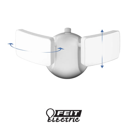 LAMPARA DE SEGURIDAD LED BLANCA DUSK TO DAWN 120V FEIT