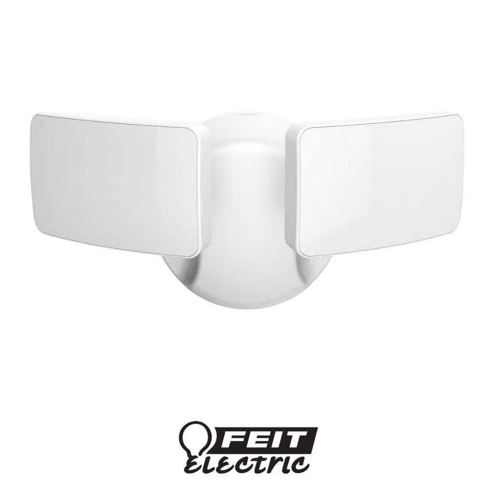 LAMPARA DE SEGURIDAD LED BLANCA DUSK TO DAWN 120V FEIT