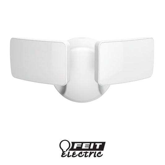 LAMPARA DE SEGURIDAD LED BLANCA DUSK TO DAWN 120V FEIT