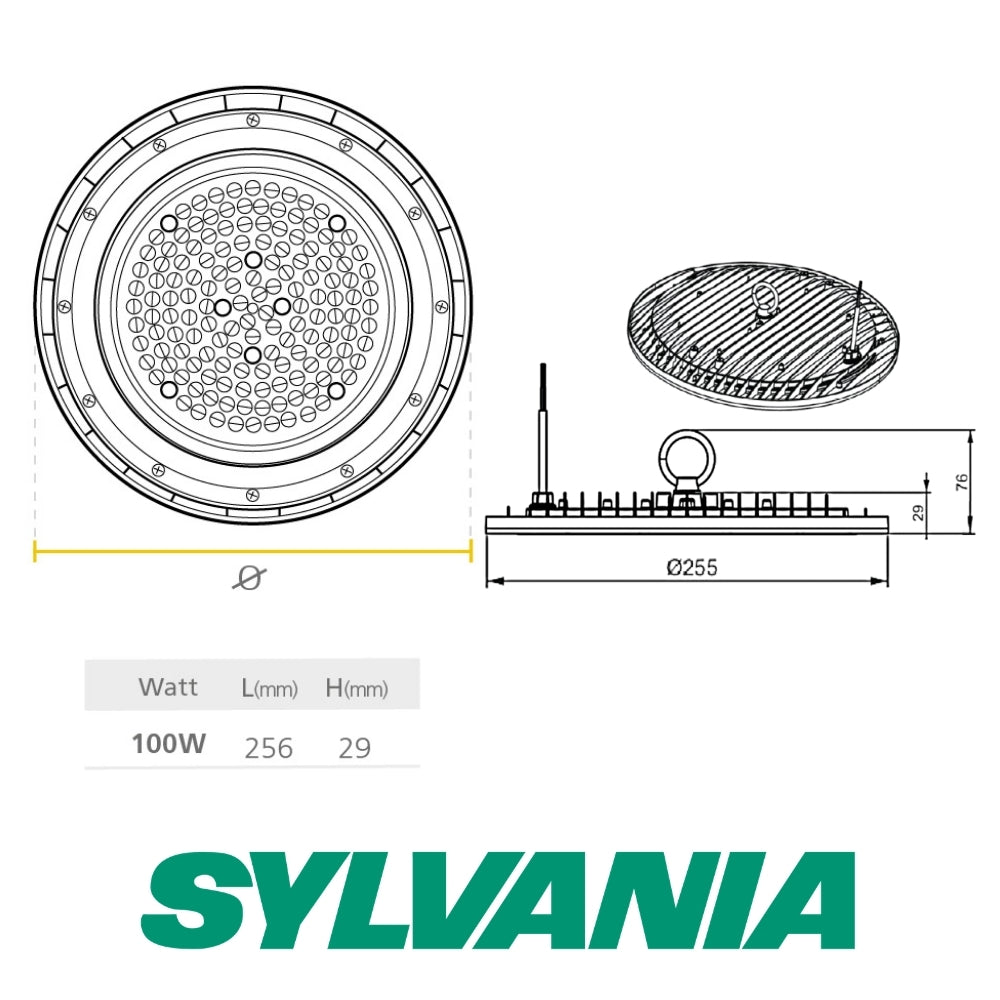 LAMPARA LED HIGH BAY 100W DL GC101 ST