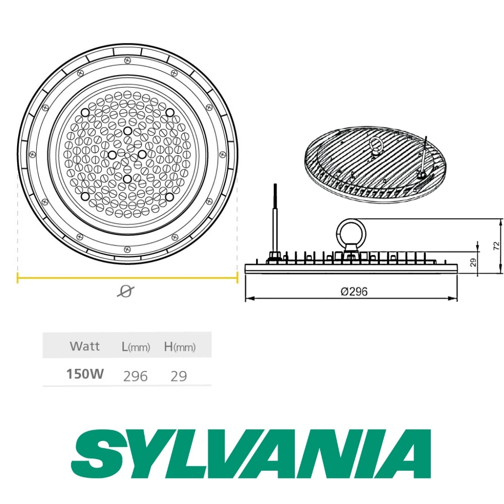 LAMPARA LED HIGH BAY 150W DL GC101 ST