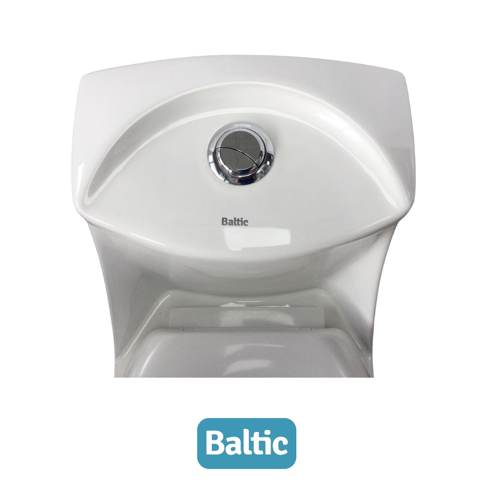 INODORO UNA PIEZA ELONGADO COLOR BLANCO BALTIC OCEANUS SR-1001