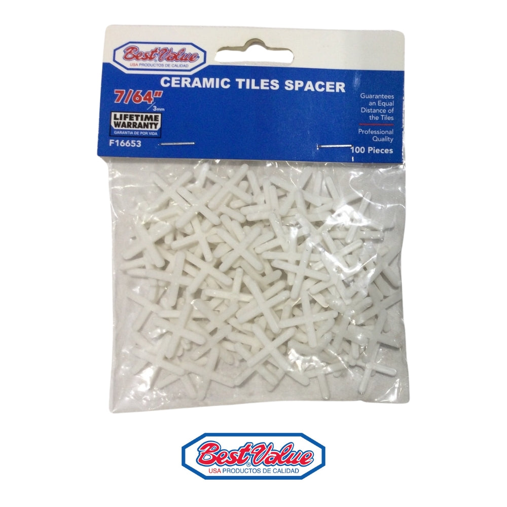 ESPACIADORES PARA CERAMICA 3MM (100 PIEZAS) BEST VALUE