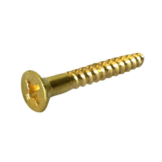 TORNILLO PARA MADERA CAB PLANA PHILLIPS LATON #10 x 1-1/2 PULGADAS