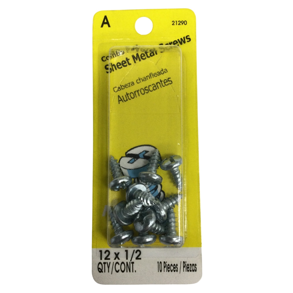 TORNILLO PARA LAMINA COMBO PAN HEAD ZINCADO #12 x 1/2 PULGADAS