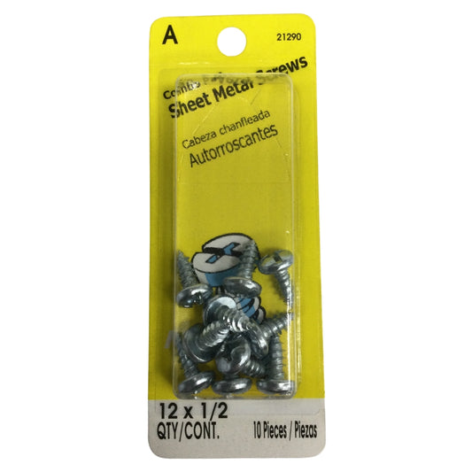 TORNILLO PARA LAMINA COMBO PAN HEAD ZINCADO #12 x 1/2 PULGADAS