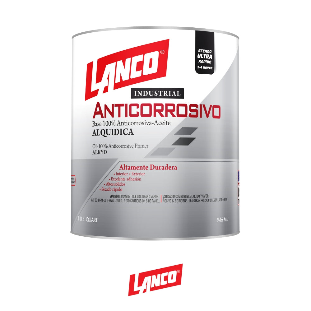 PINTURA ANTICORROSIVO INDUSTRIAL ROJO 1/4 AC3437-5 LANCO