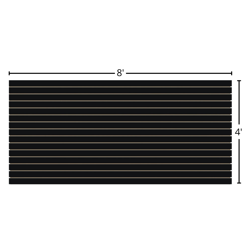SLATWALL 2440X1830X18 MM (6 X 8 PIES) NEGRO ARAUCO