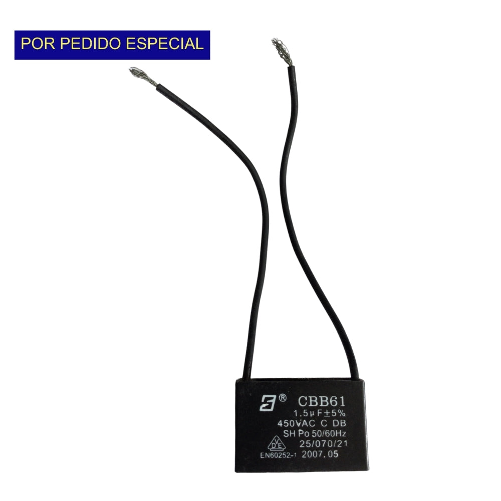 CAPACITADOR 1.5MFPARA EXTRACTORTRACTOR IND 10 PULGADAS