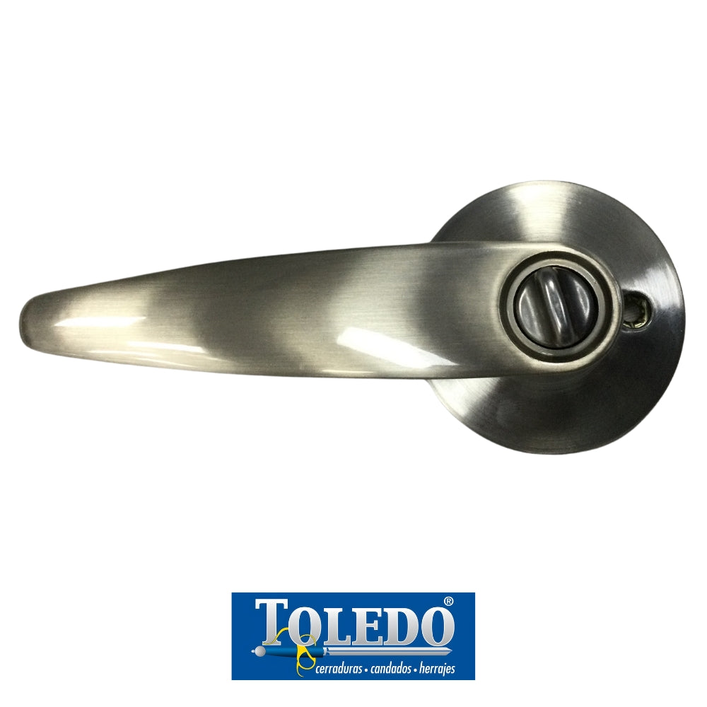 CERRADURA DE  LEVER BARCELONA LLAVE-BOTON SATIN NIQUEL TOLEDO