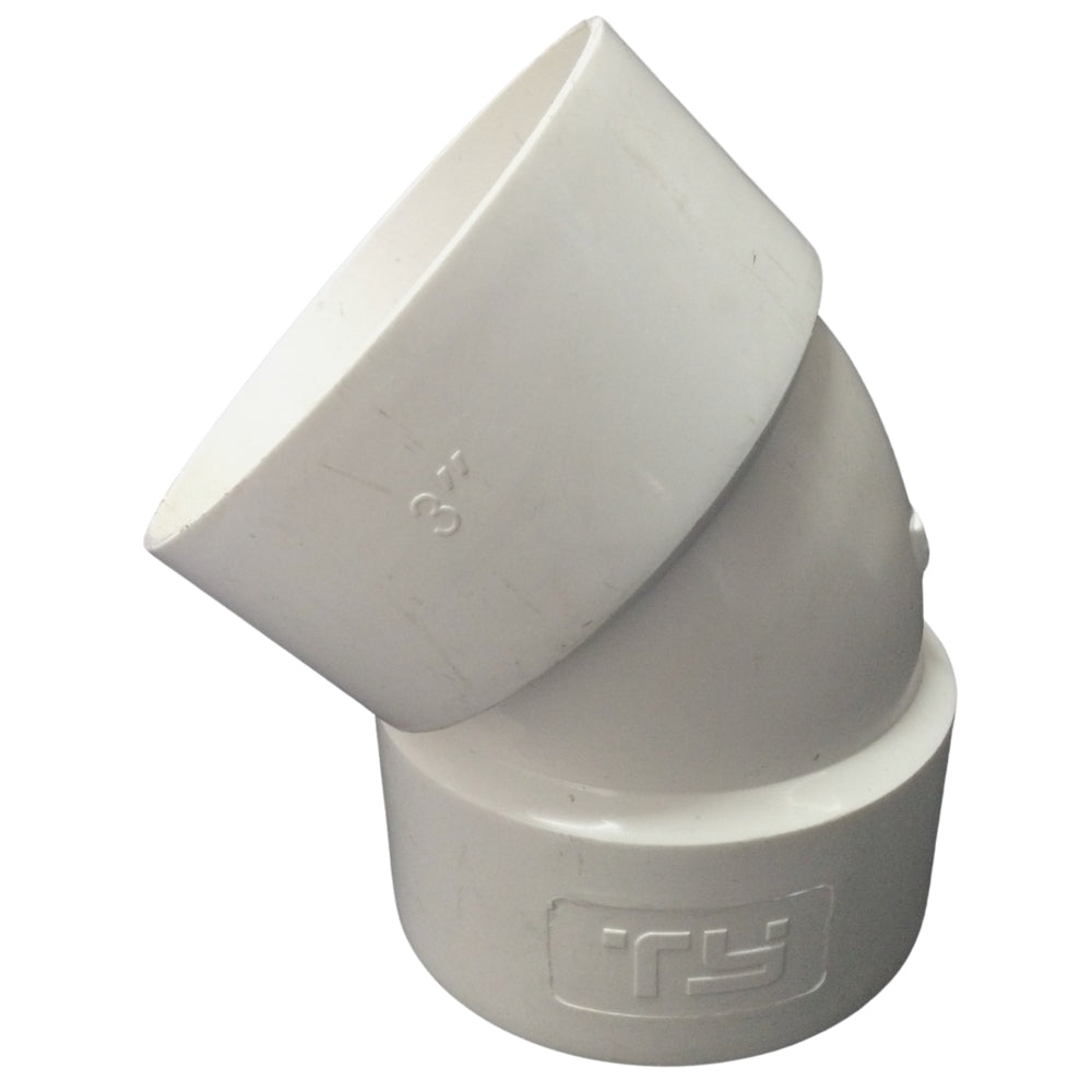 CODO 45° PVC DWV 75MM-3 PULGADAS SANITARIO LIVIANO C/C