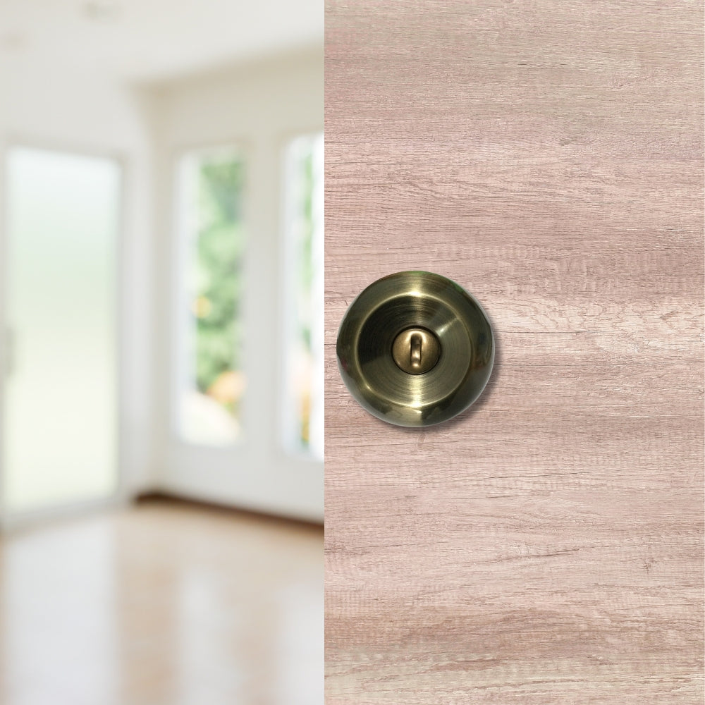 CERRADURA DE POMO DE BAÑO BRONCE ANTIGUO 607 LOCKPRO