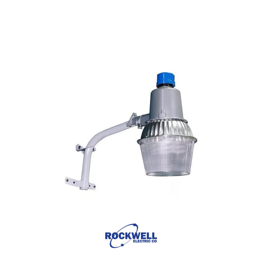 LAMPARA FLUORESCENTE DE SEGURIDAD 45W DE ALUMINIO FUNDIDO CON FOTOCELDA Y BRAZO ROCKWELL