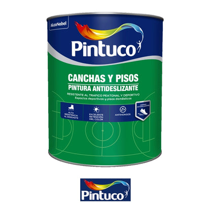 PINTURA P/CANCHAS ANTIDESLIZANTE 1876 BASE ACCENT 1 GL PINTUCO