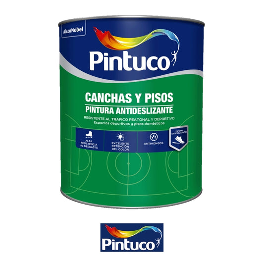 PINTURA P/CANCHAS ANTIDESLIZANTE 1876 BASE ACCENT 1 GL PINTUCO