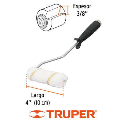MINI RODILLO (7) TRUPER 4"X3/8" NYLON