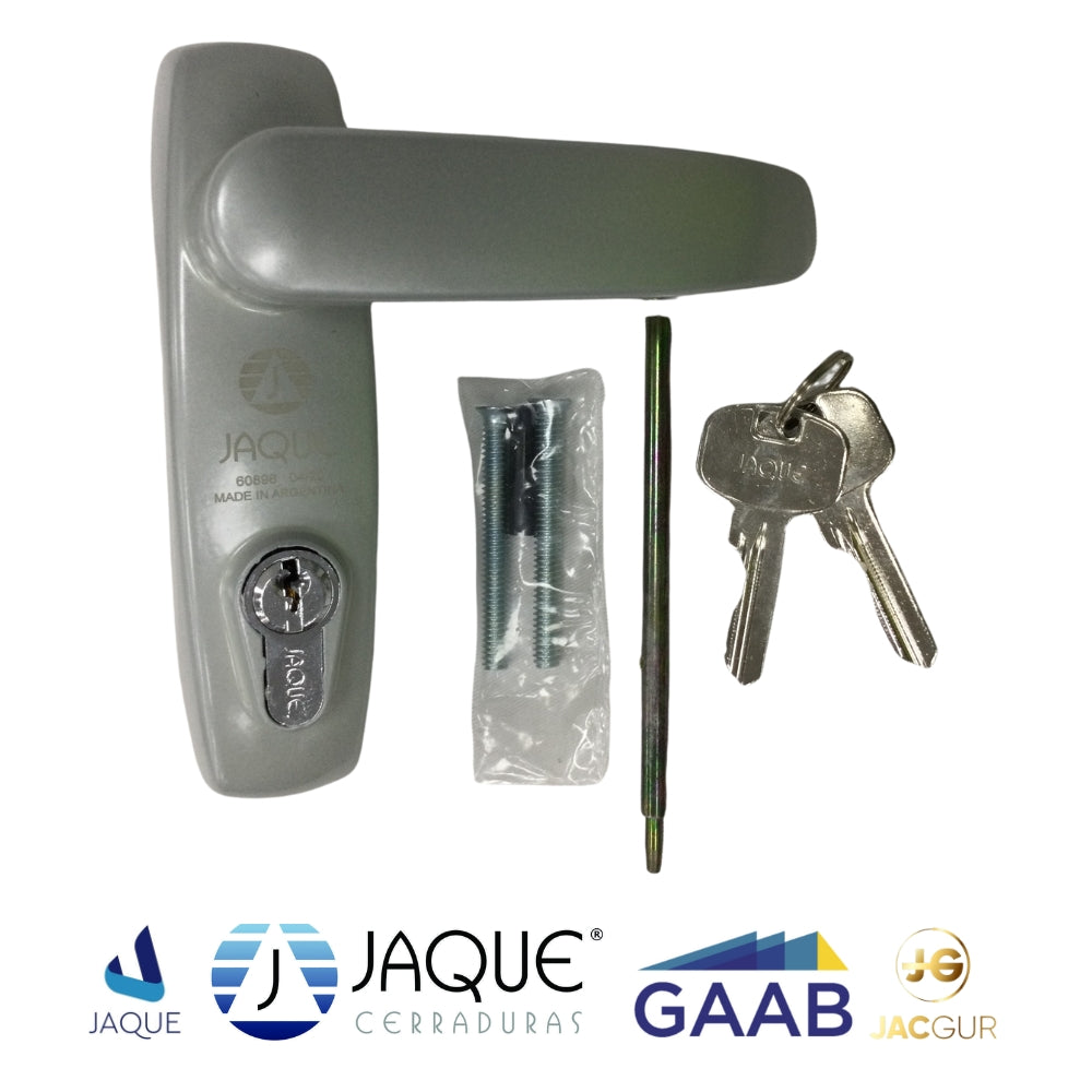 CERRADURA DE MANIJA PARA BARRA ANTIPANICO GRIS