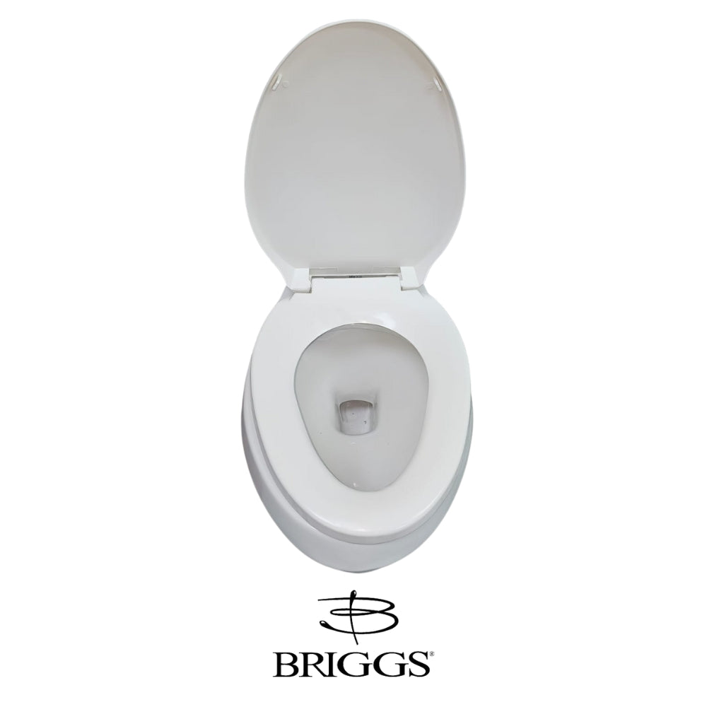 INODORO DOS PIEZAS ELONGADO COLOR BLANCO MAXIMA PLUS BRIGGS