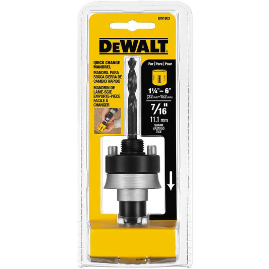 MANDRIL QUICK 7/16 PULGADAS X 1-1/4 PULGADAS DEWALT (DW1803)