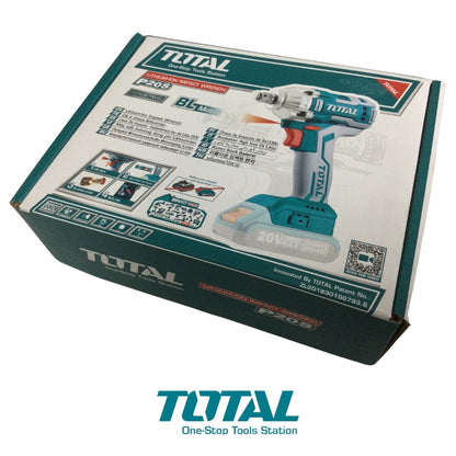 LLAVE IMPACTO INALÁMBRICA TOTAL DADO CUADRADO 1/2 PULGADAS TORQUE 300 Nm 20V NO INCLUYE BATERIA TOTAL TIWLI20010