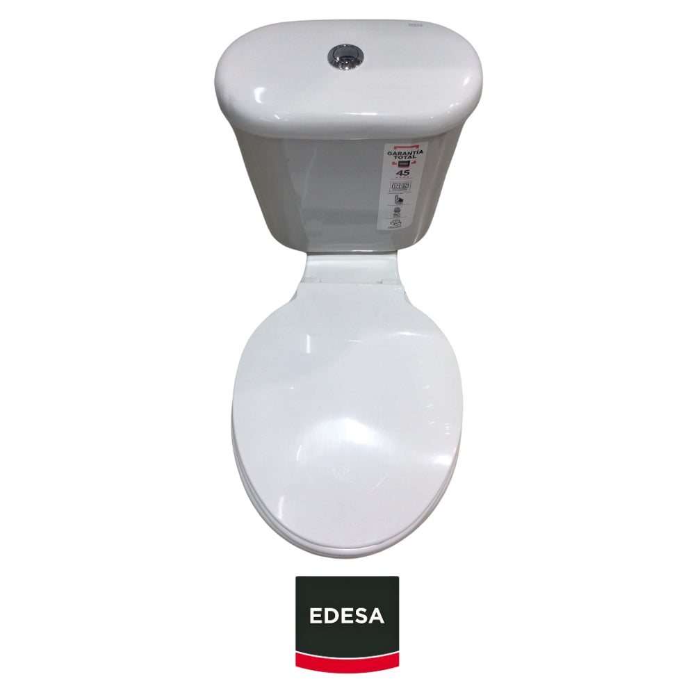 INODORO DOS PIEZAS REDONDO COLOR BLANCO ANDES EDESA
