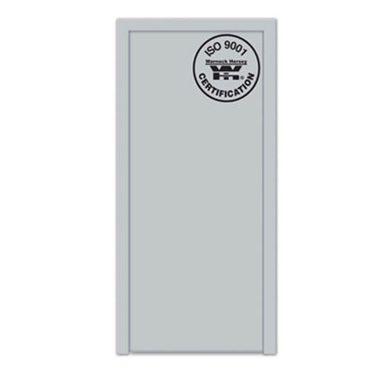 PUERTA DE METAL COMERCIAL CON MARCO 3 PIES X 7 PIES GRIS IZQUIERDA METALPRO