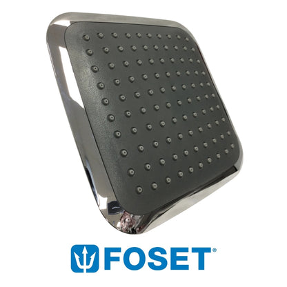 REGADERA COMPLETA CABEZA CUADRADA METAL 8 PULGADAS FOSET