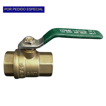 LLAVE BOLA AGUA 3/4 PULGADAS CON ROSCA BUG-V