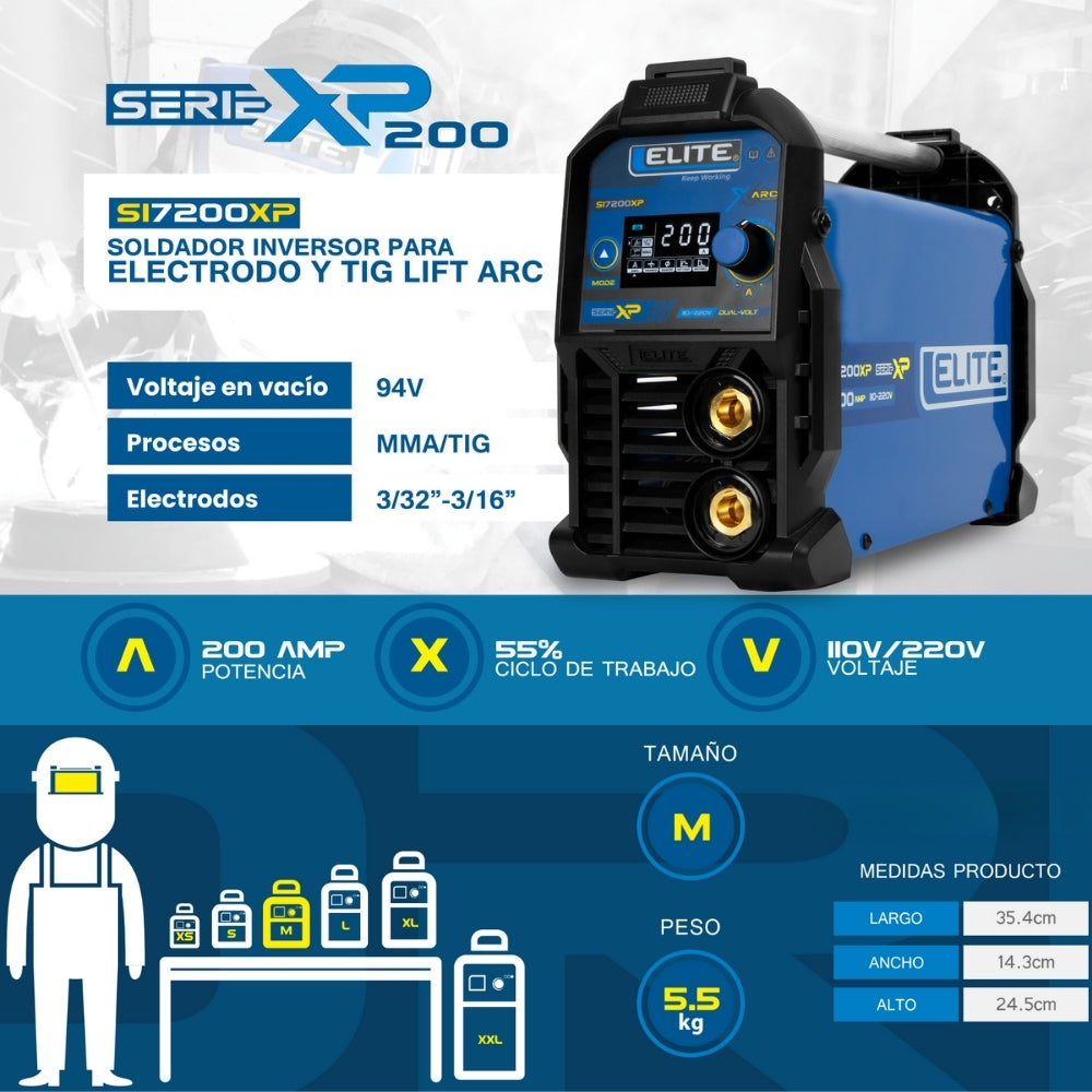 MAQUINA DE SOLDAR ELITE ARC 200A 110/220V