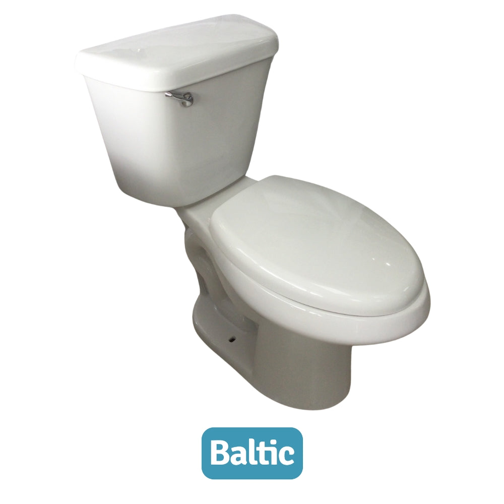 INODORO DOS PIEZAS ELONGADO COLOR BLANCO BALTIC SR-739A